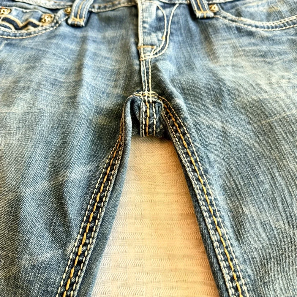 Rock Revival Denisa Bootcut‎ Jeans Size 28 Buckle Exclusive Low Rise Distressed